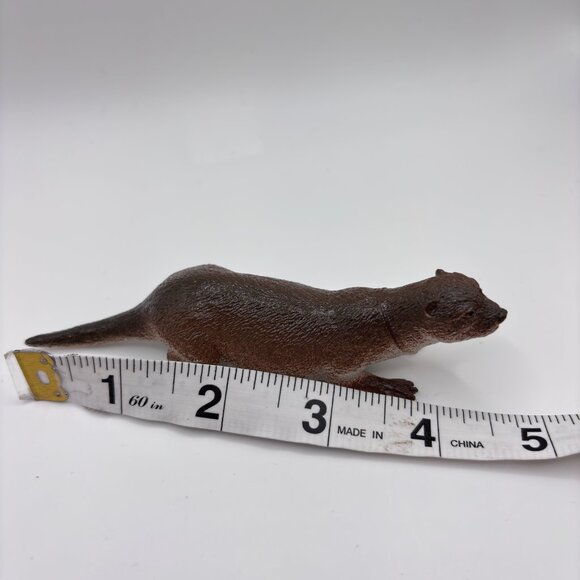 Plastic Otter Animal Educational Toy Figure  5" Plastic  Vintage - Picture 2 of 6